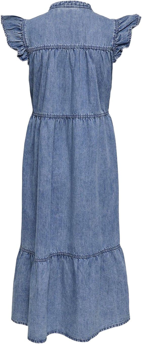 Onlshania S/L Frill Midi Dnm Dress Akm