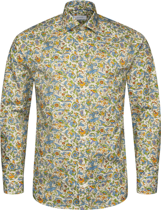 Contemporary Fit Floral Signature Twill Shirt