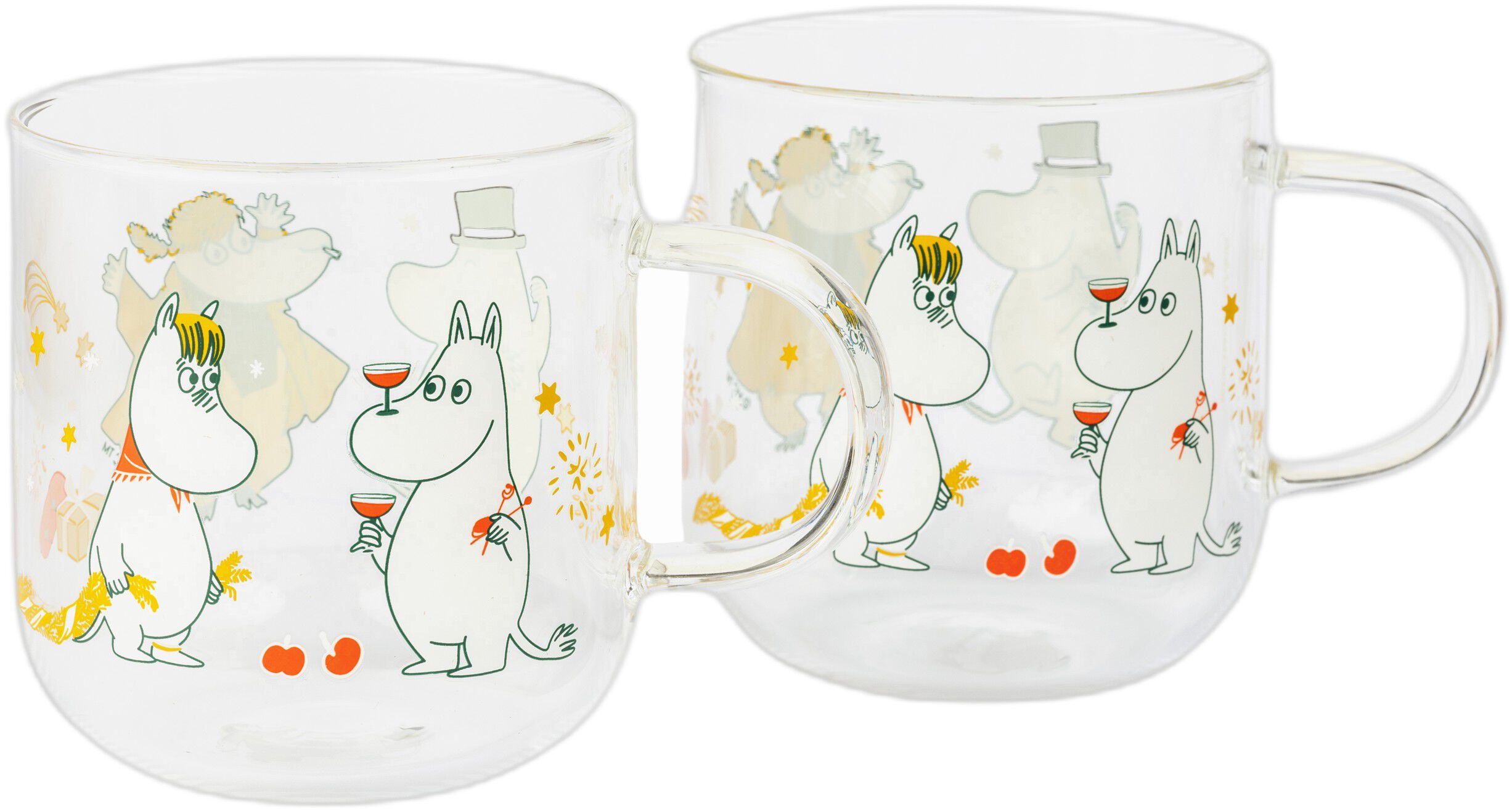 Moomin glas 30 cl Gift of Love, 2 stk.