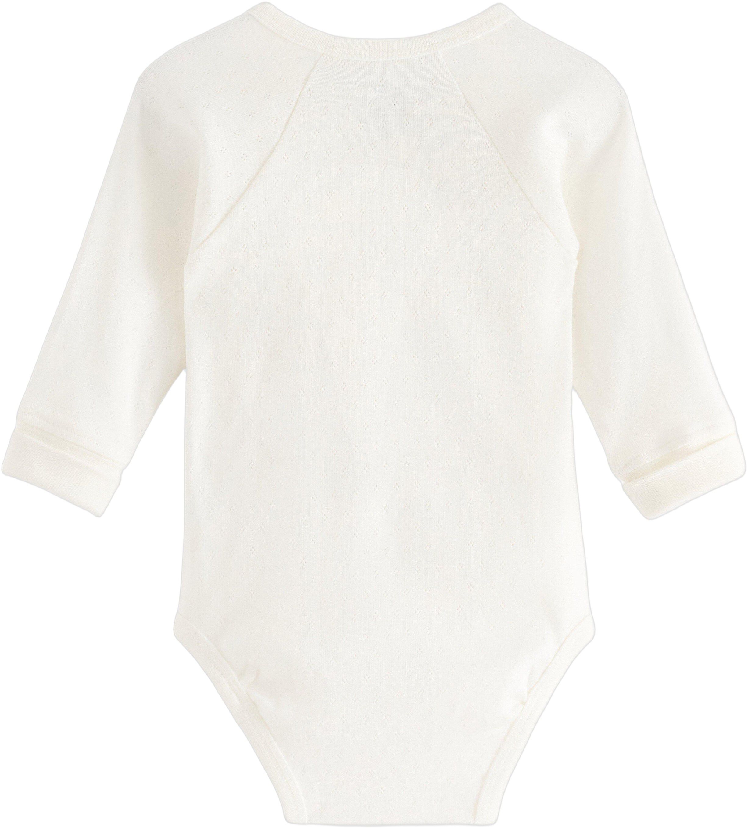 Long-sleeved wrap bodysuit in soft