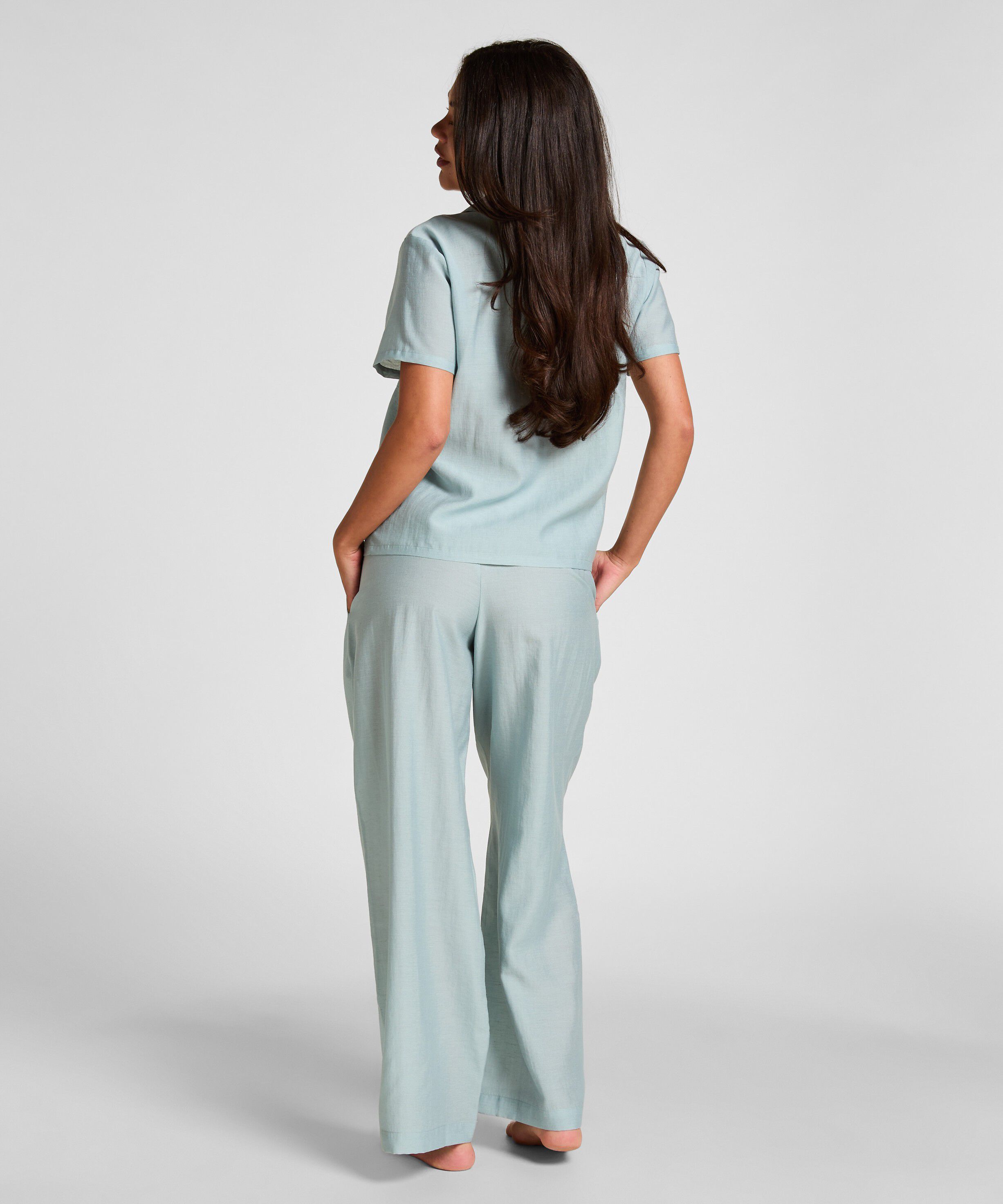 PANT WOVEN LINEN CRINKLED