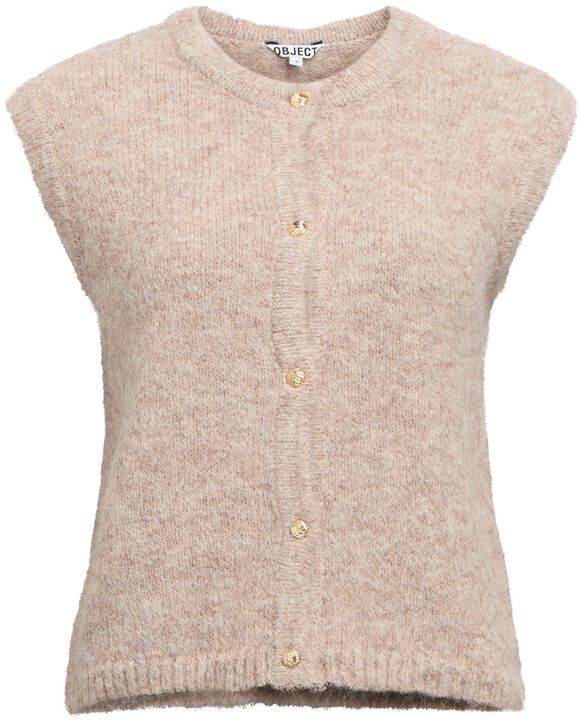 OBJSAGGIA RE KNIT VEST CARDIGAN NOO