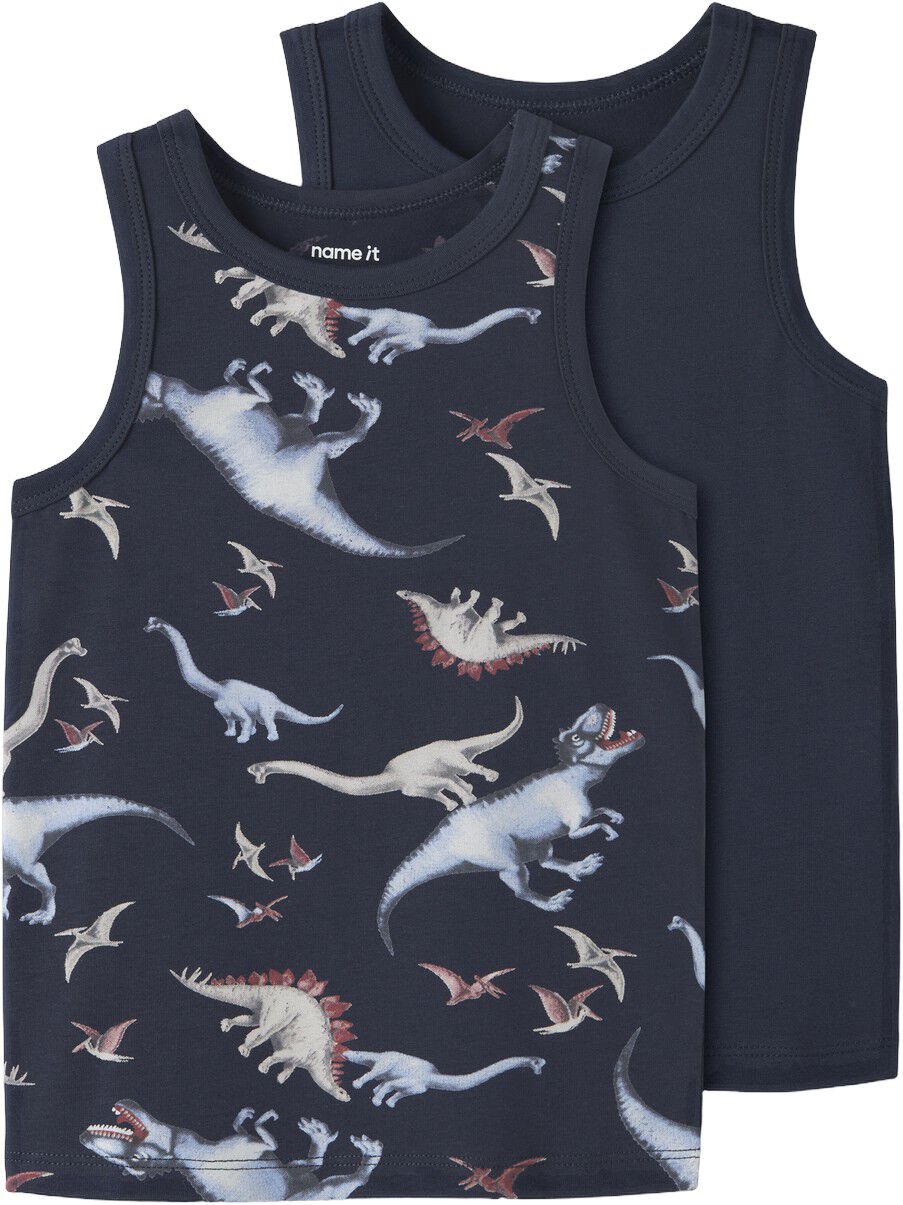 Nmmtank Top 2P Navy Dino Noos