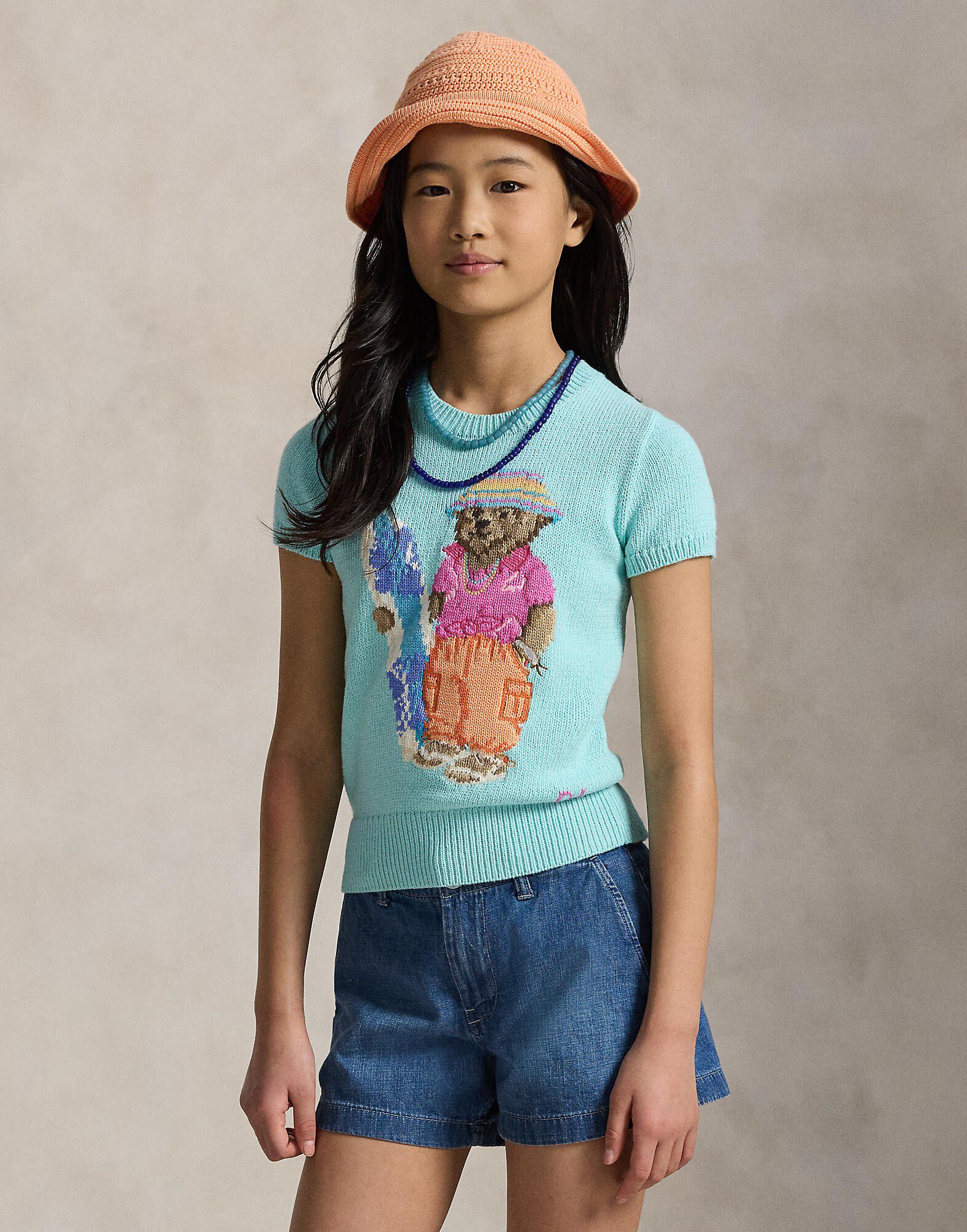Polo Bear Short-Sleeve Sweater