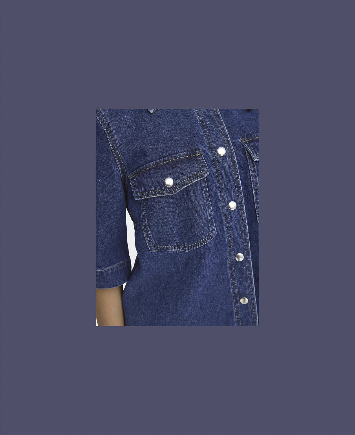 ONLBELLE S/S BUTTON DRESS DNM GUA N