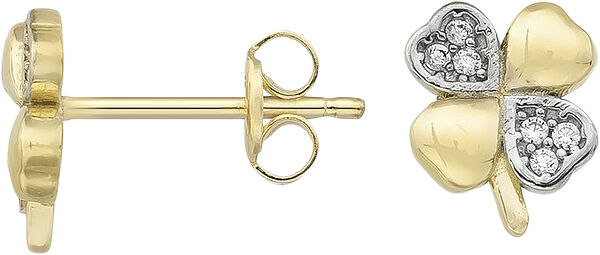 Clover sparkle &oslash;restikker - 8 kt.