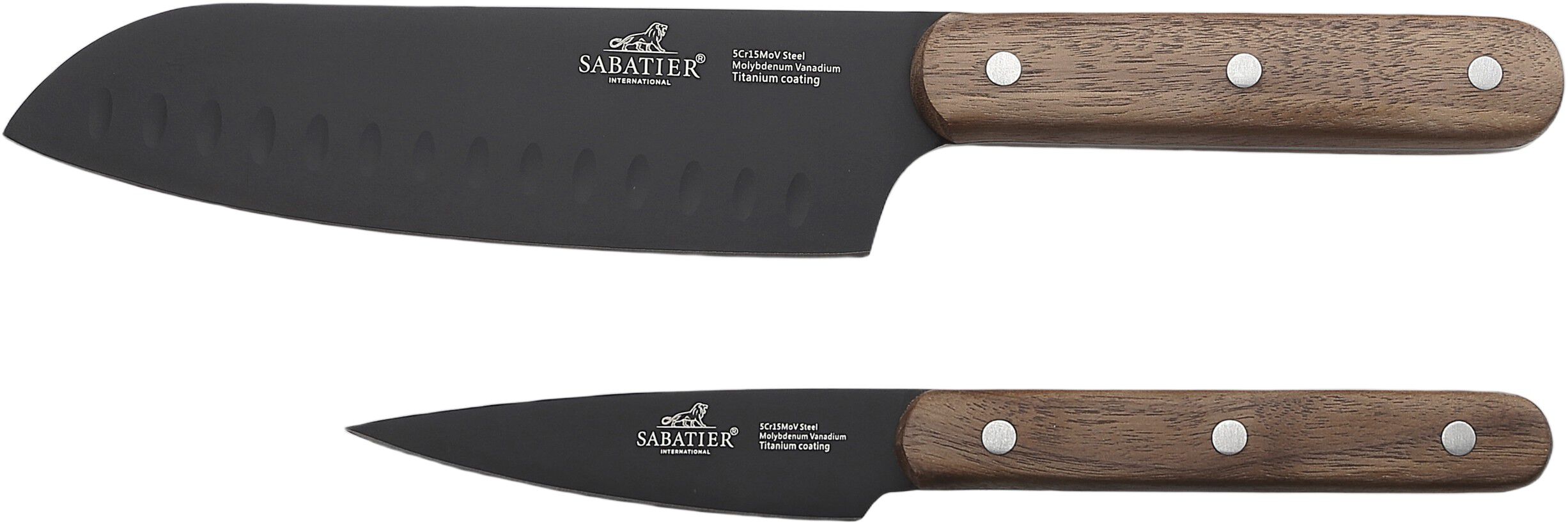 Knivsett Phenix Walnut 2 deler Svart/Valn&oslash;ttre