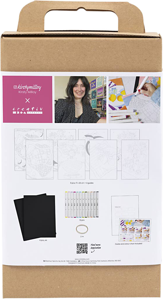 DIY Kit Farvel&aelig;gning, Paint by numbers, markers