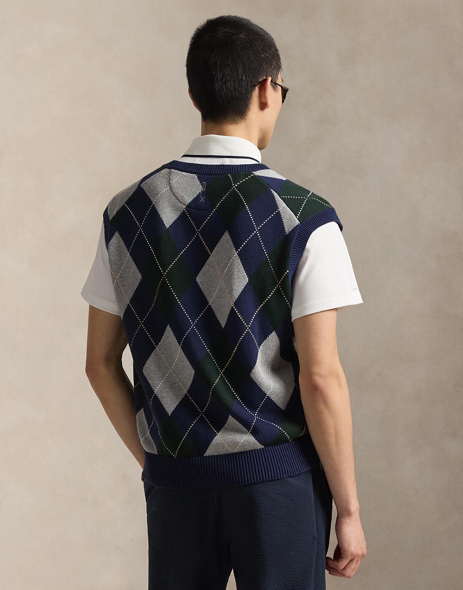 Big Fit Performance Argyle Sweater Vest