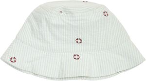 Seersucker stripe bucket hat baby