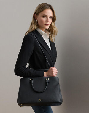 Crosshatch Leather Large Hanna Satchel