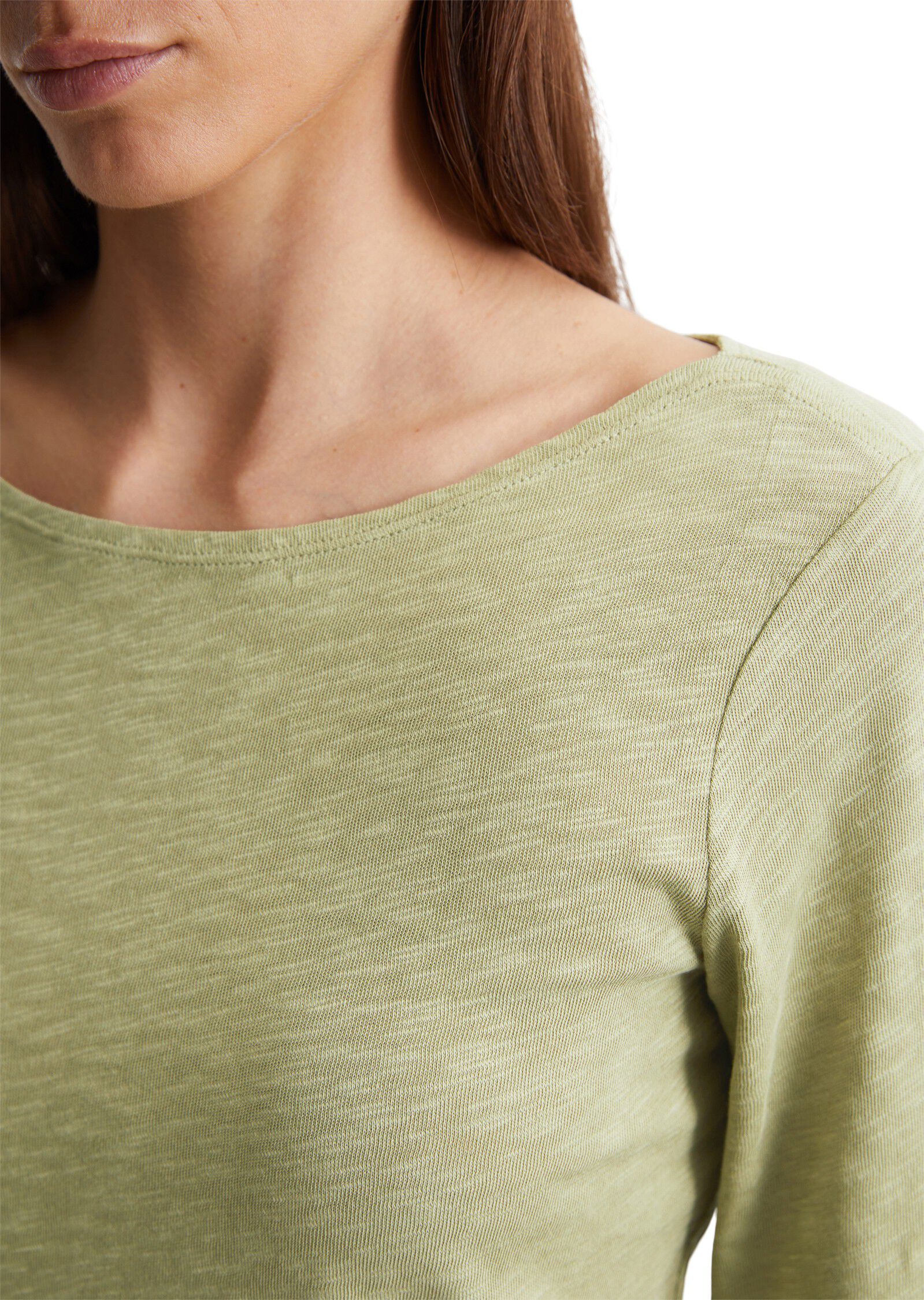 T-shirt, long sleeve, boat neck