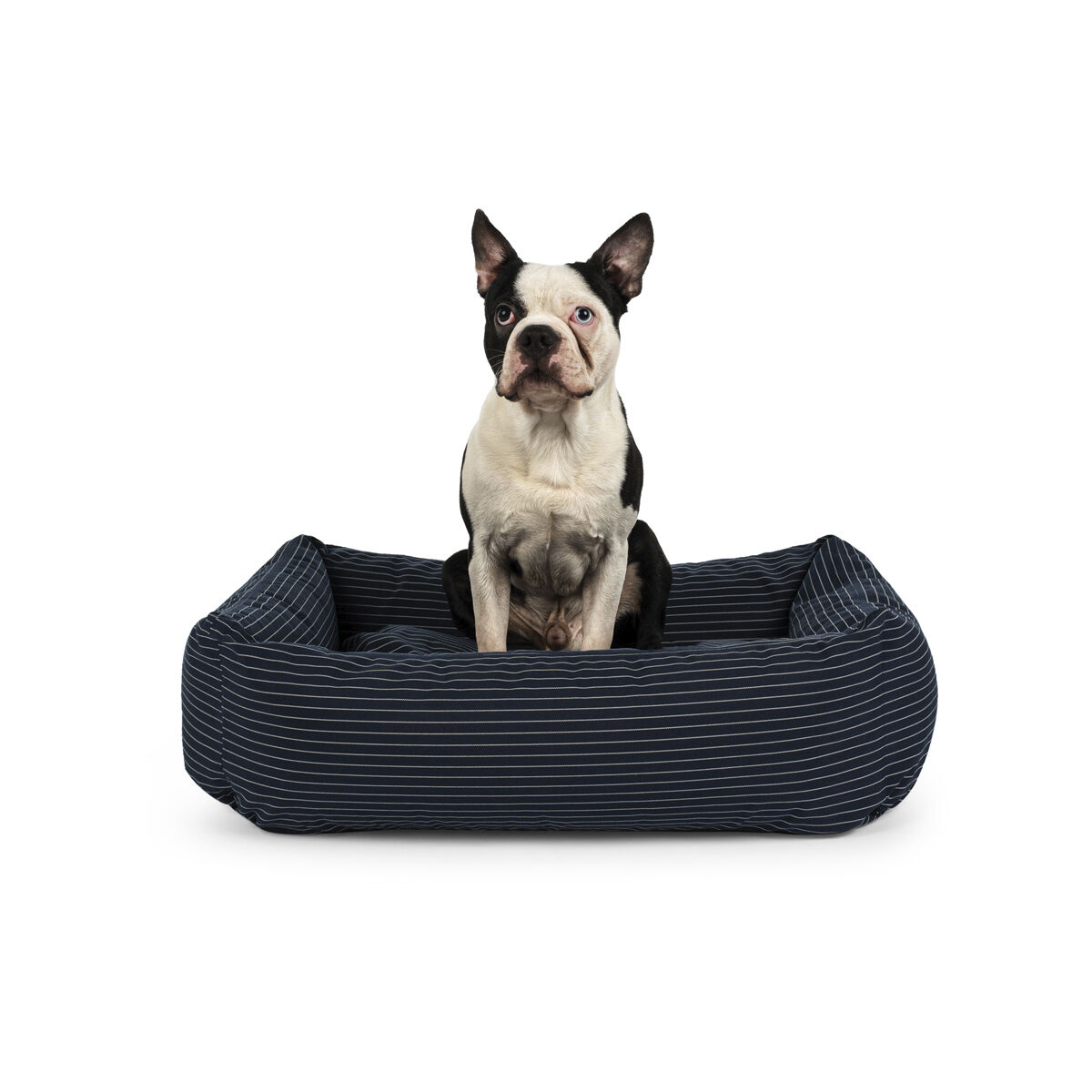 Fossflakes Dog bed Blue pinstripe