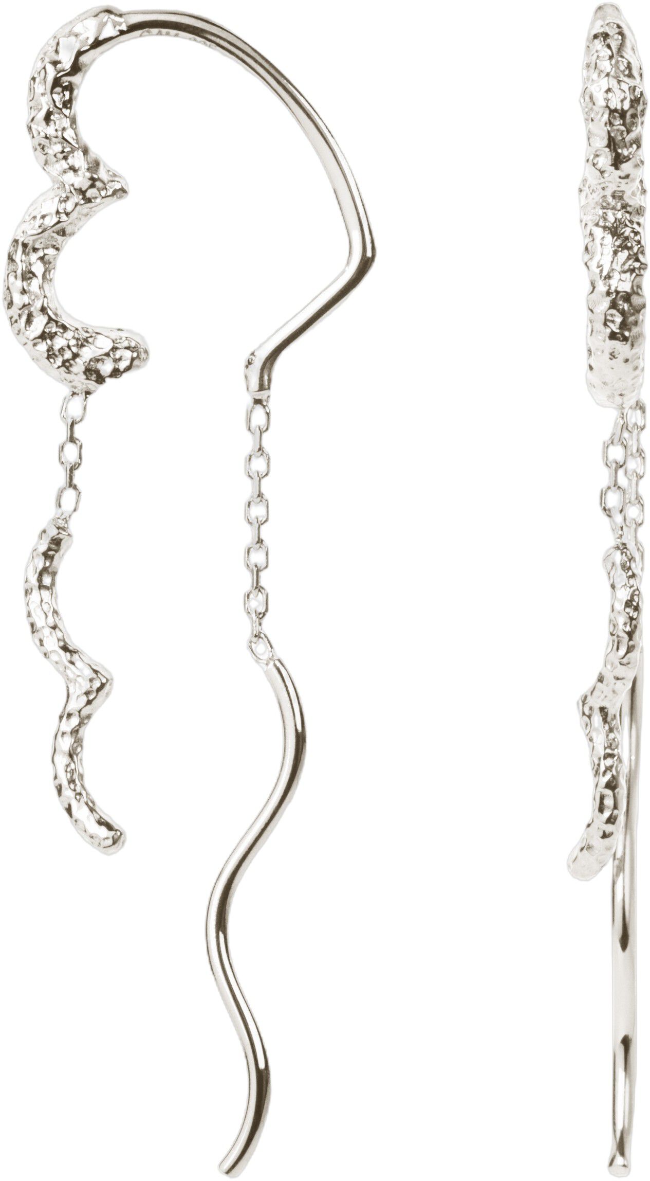 Wavy Sparkly Heart Earlines