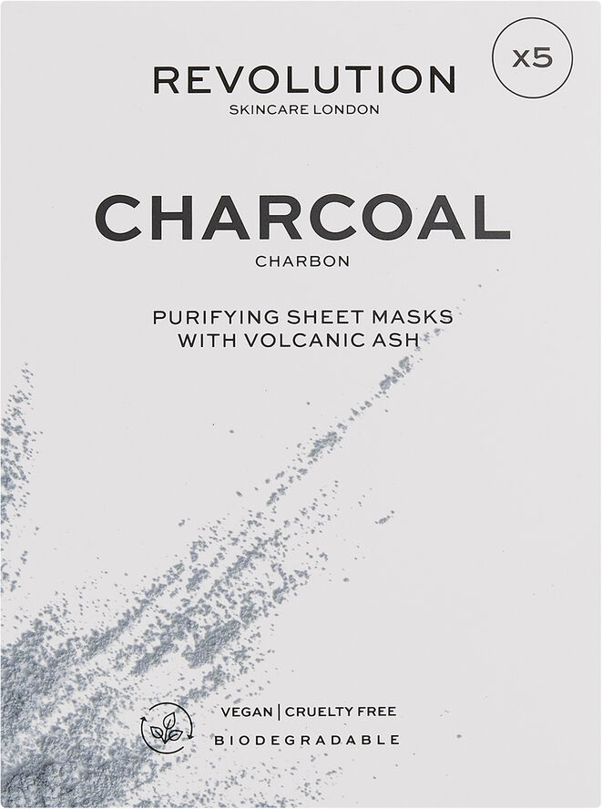 Revolution Skincare Biodegradable Purifying Charcoal Sheet M