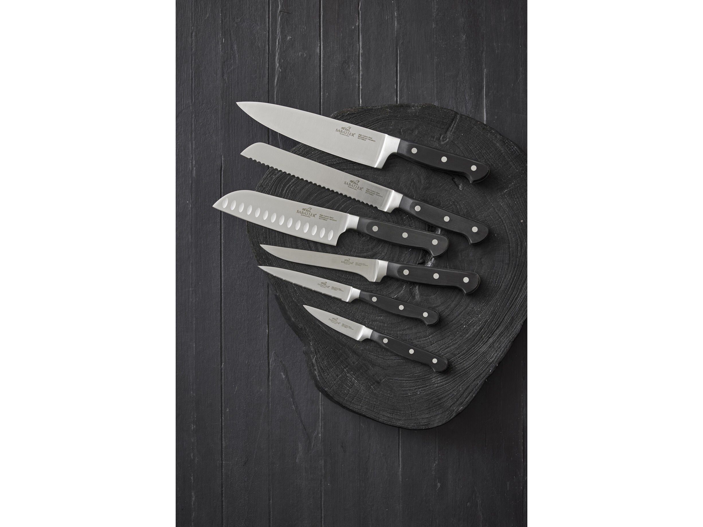 Pluton knivs&aelig;t 7 dele Lion st&aring;l/sor