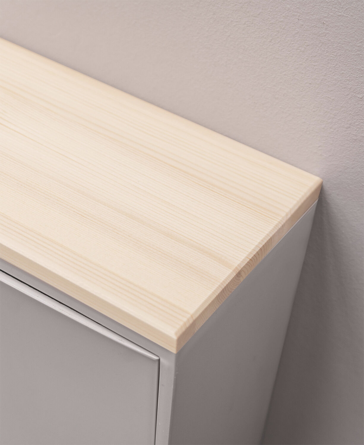 Floating wooden shelves