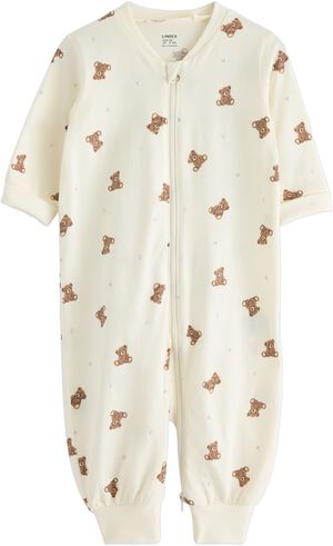 Myk pyjamas i bomull med lange arme