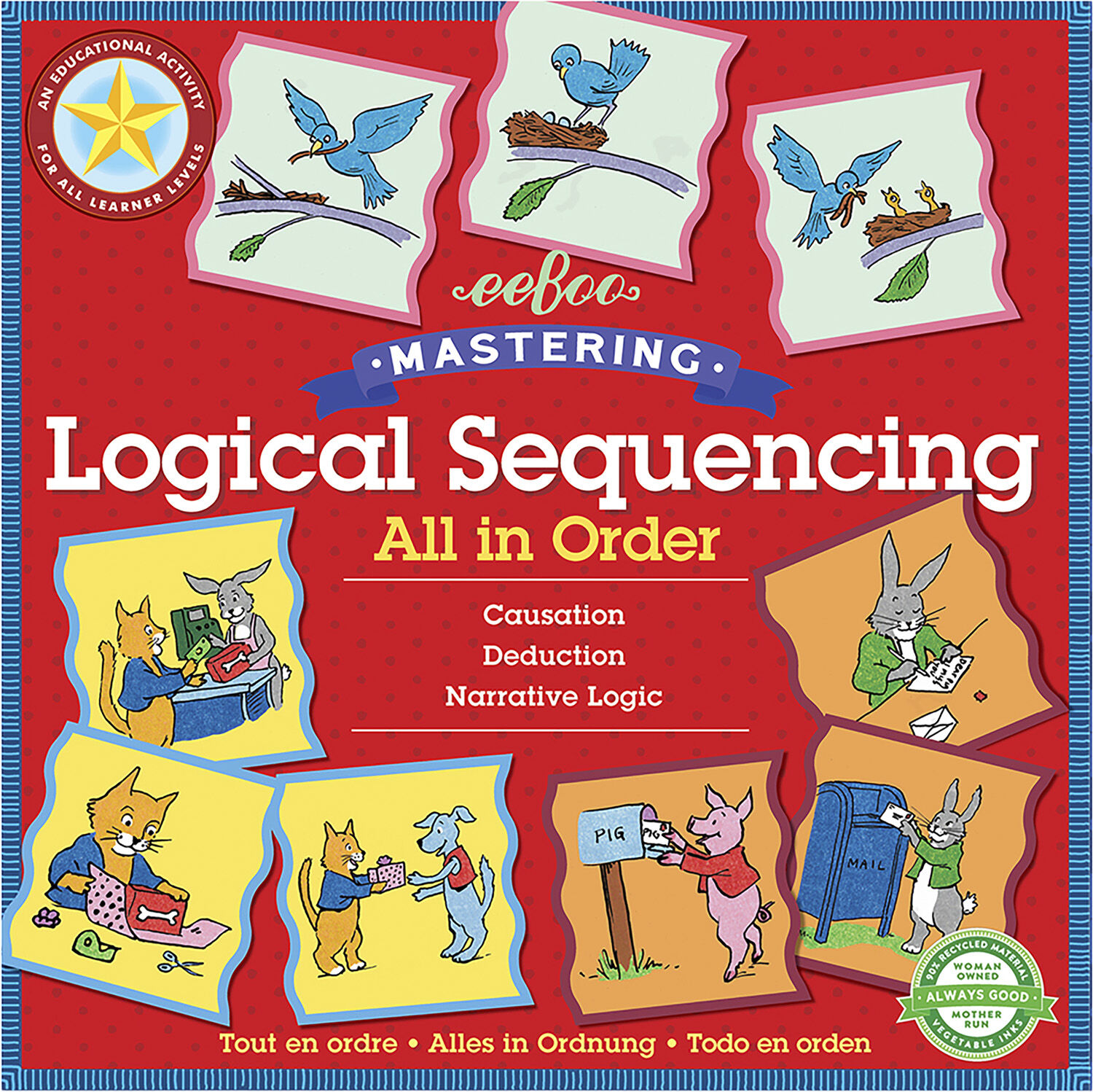 eeBoo - Leg & L&aelig;r puslespil - Logisk r&aelig;kkef&oslash;lge