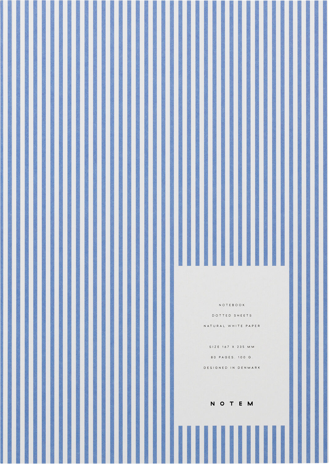 Medium notesbog, Bl&aring; striber