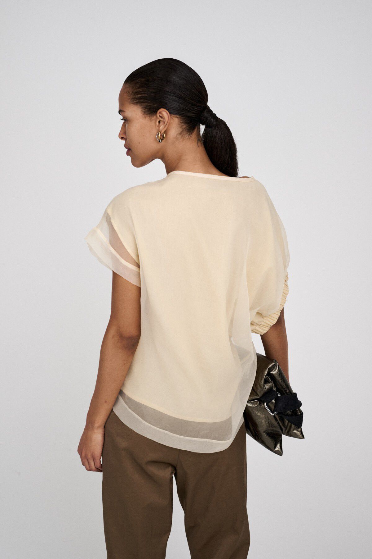 Cotton fusion pleat pants - Raina