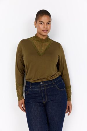 Curvy WA-STELLA 8 Bluse Mørk sand