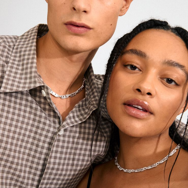 INSTANT necklace silver-plated