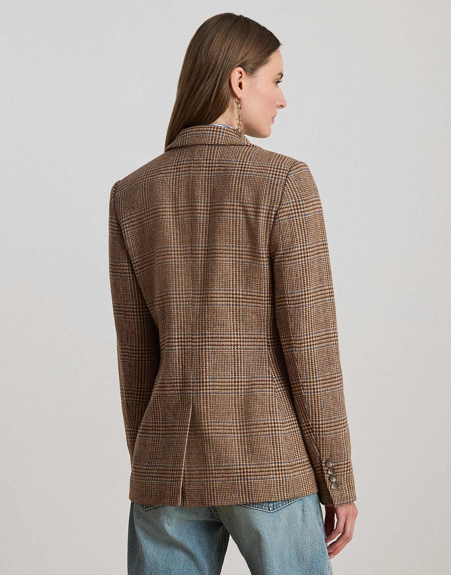 Glen Plaid Wool-Blend Twill Blazer