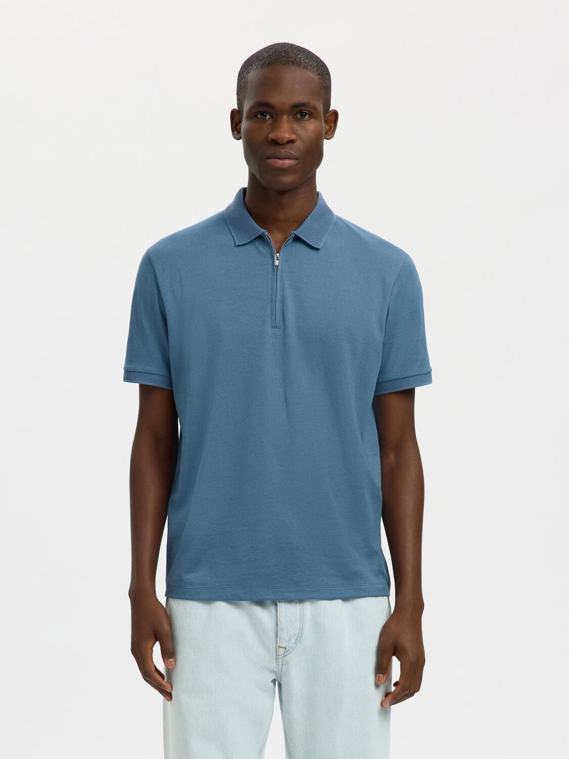 Slmfave Zip Ss Polo Noos
