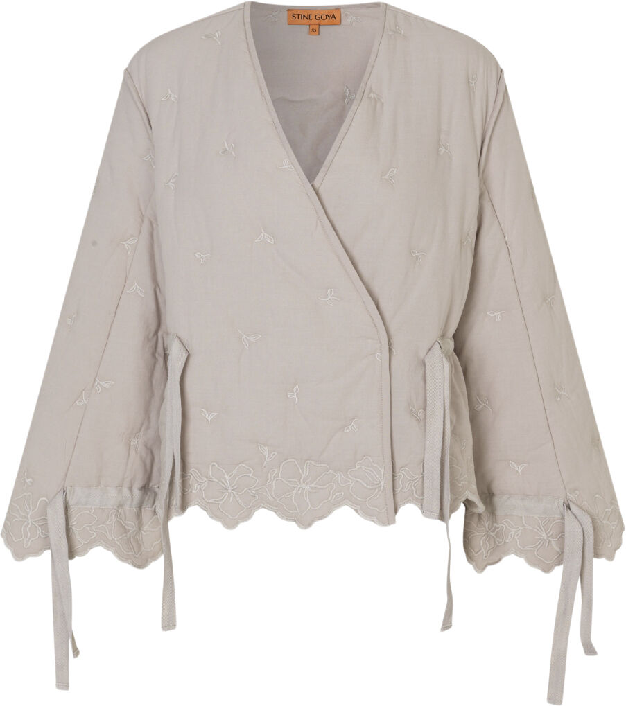 2388 Quilted Cotton, Gathered Tie Jacket