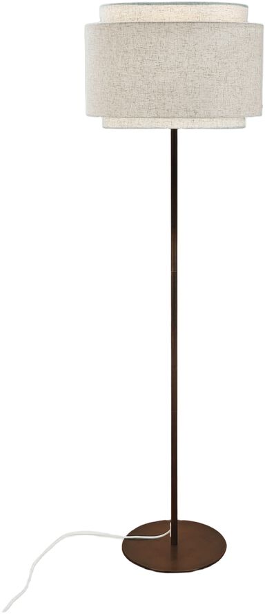 TAKAI FLOOR E27 BRUNISH BRASS BEIGE SHADE