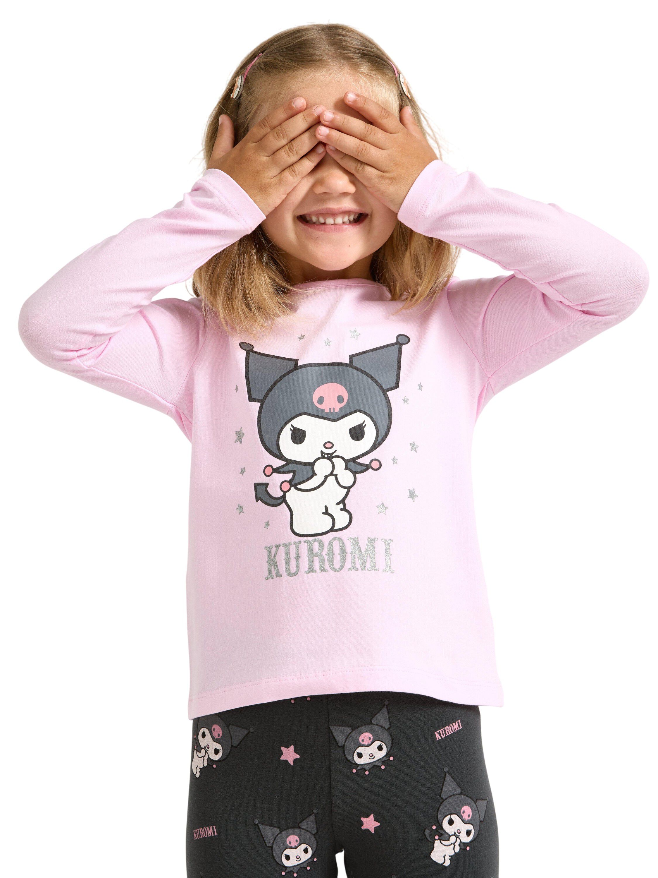 Top i bl&oslash;d bomuldsjersey med lange