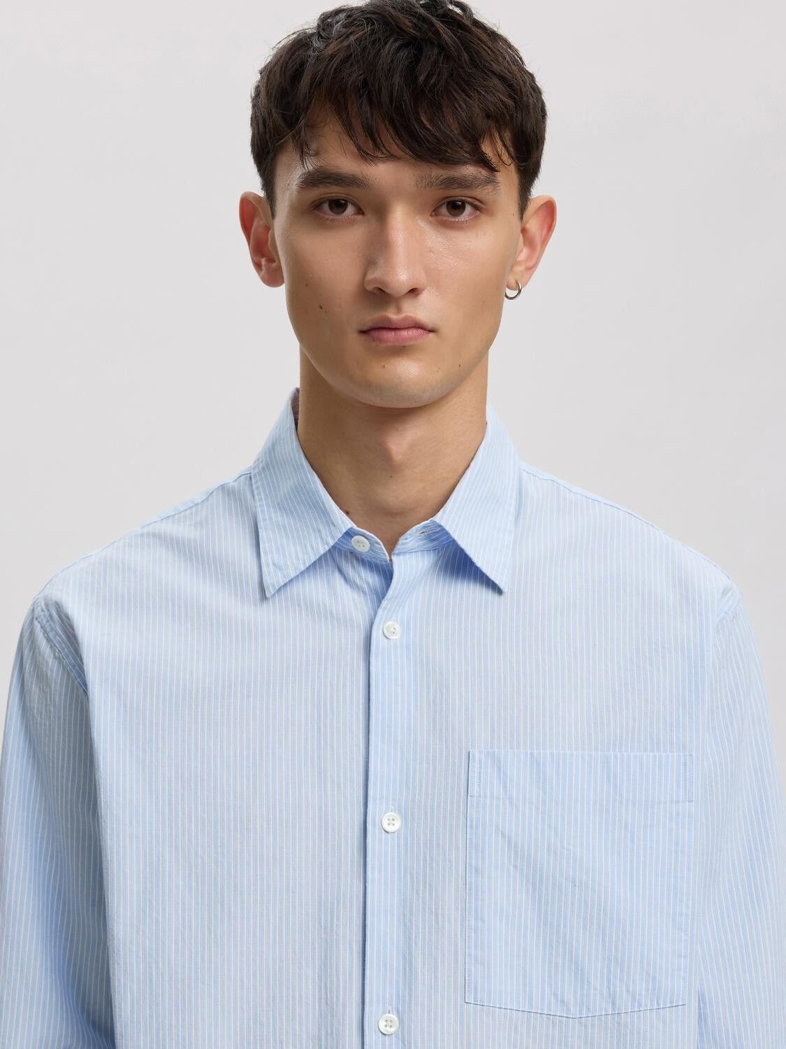 ANRASLUND SEERSUCKER MIX LS SHIRT