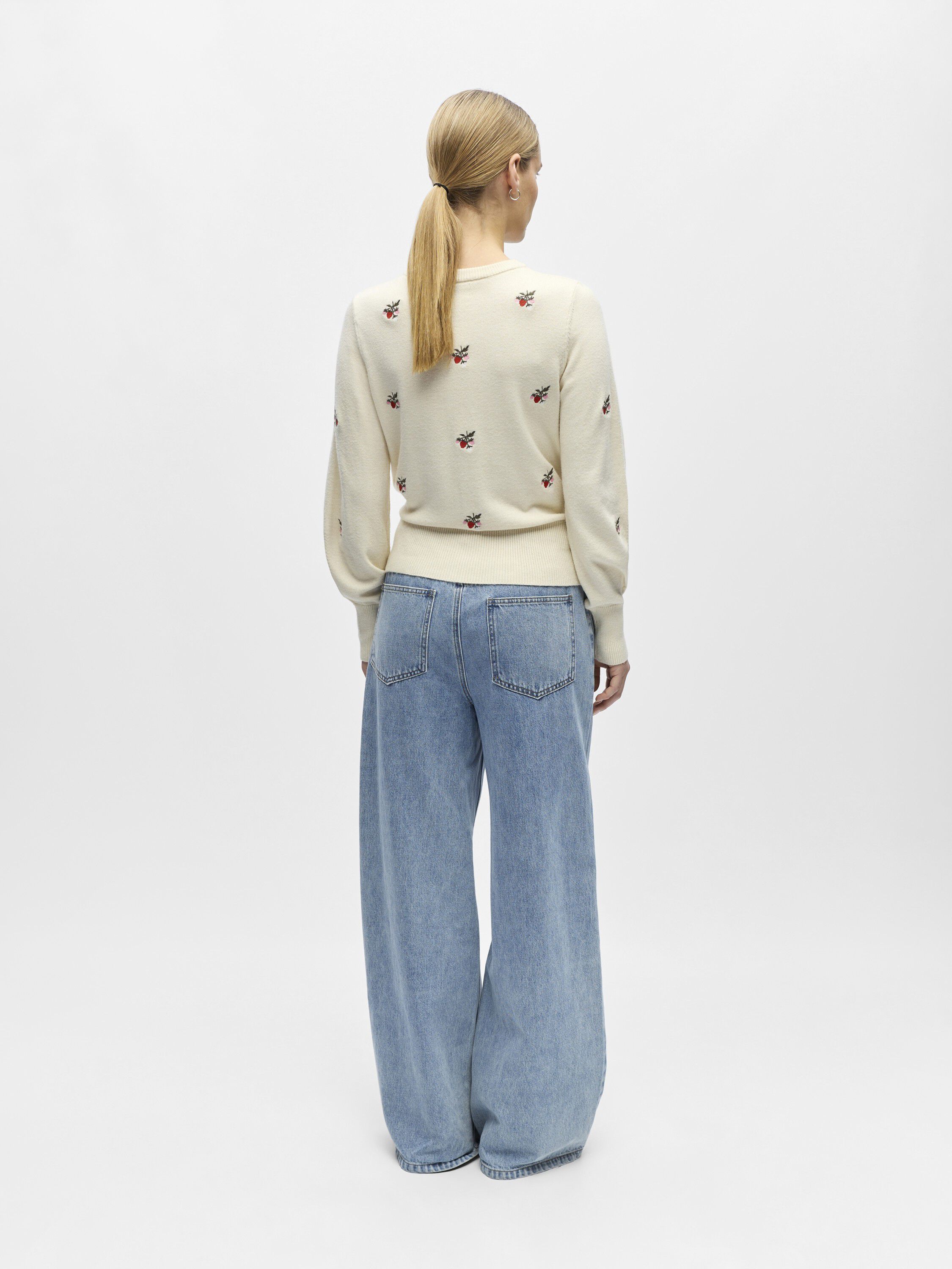 OBJEBBA THESS L/S RE KNIT CARDIGAN