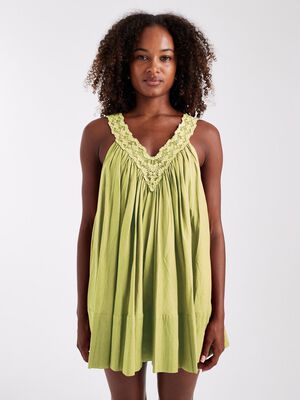 TSSOPHIE DEEP V MINI DRESS WVN
