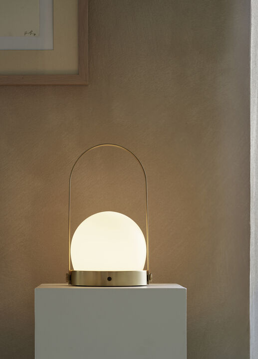 Carrie LED Lamp, Brushed Brass