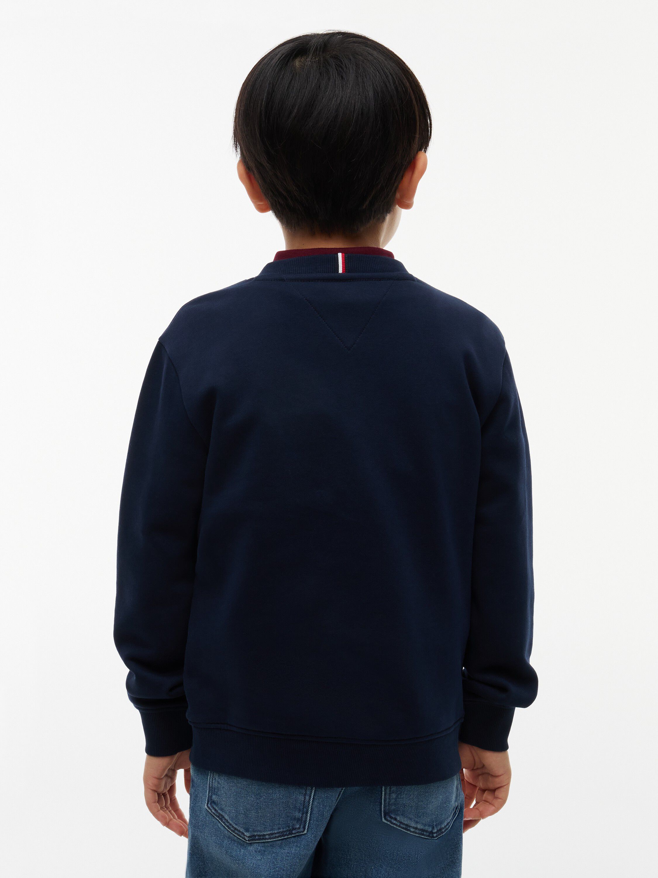 Logo Flag Embroidery Crew Neck Jumper