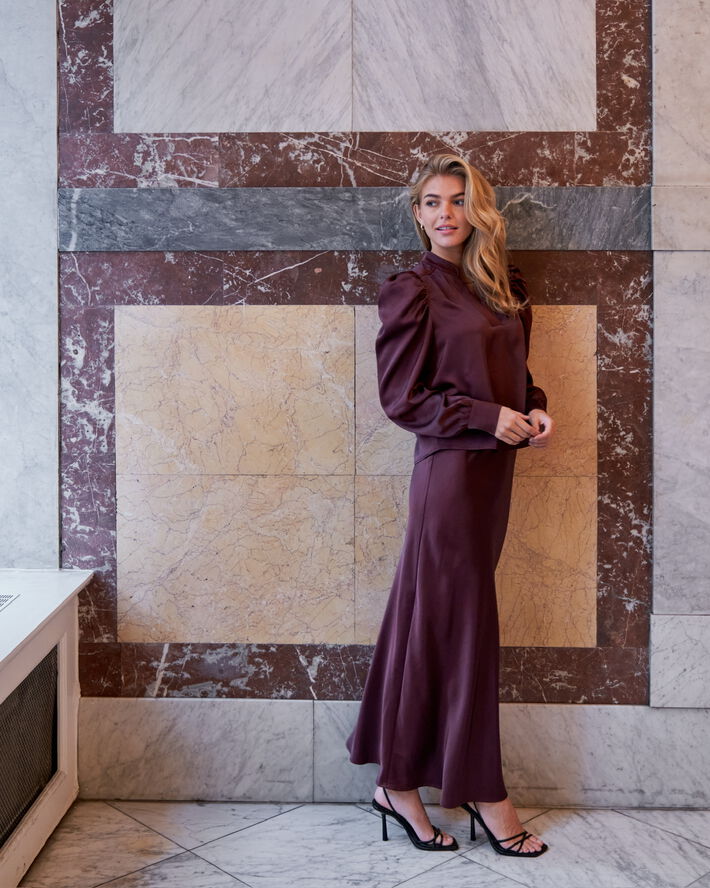 Vicky Heavy Sateen Skirt