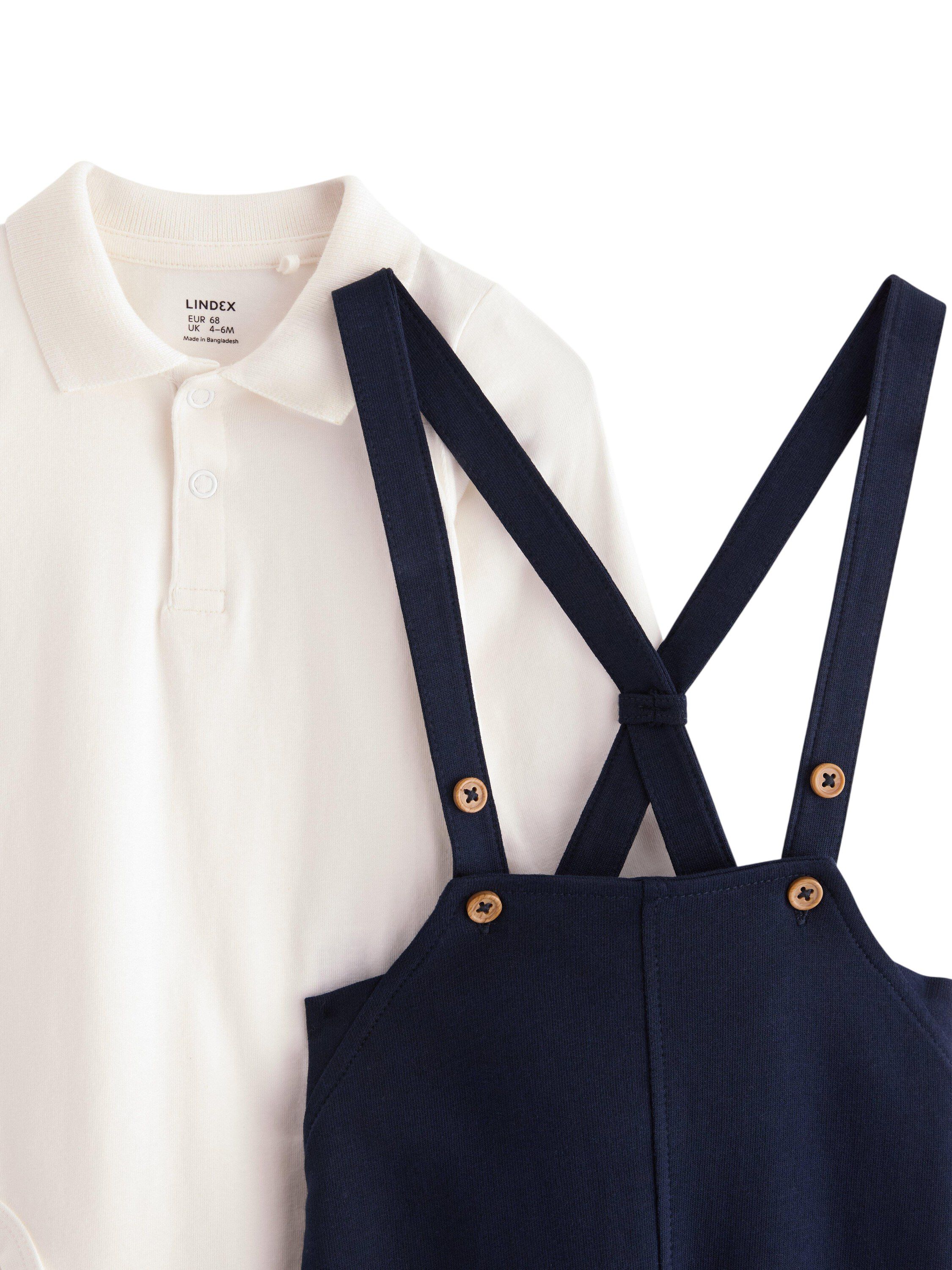 Mjukt set i bomull med l&aring;ng&auml;rmad