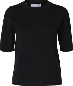 SLFLURA LUREX 2/4 KNIT O-NECK