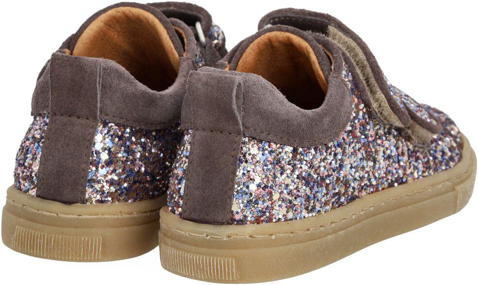 Funklende Glitter-Sneaker Med Ruskindskanter