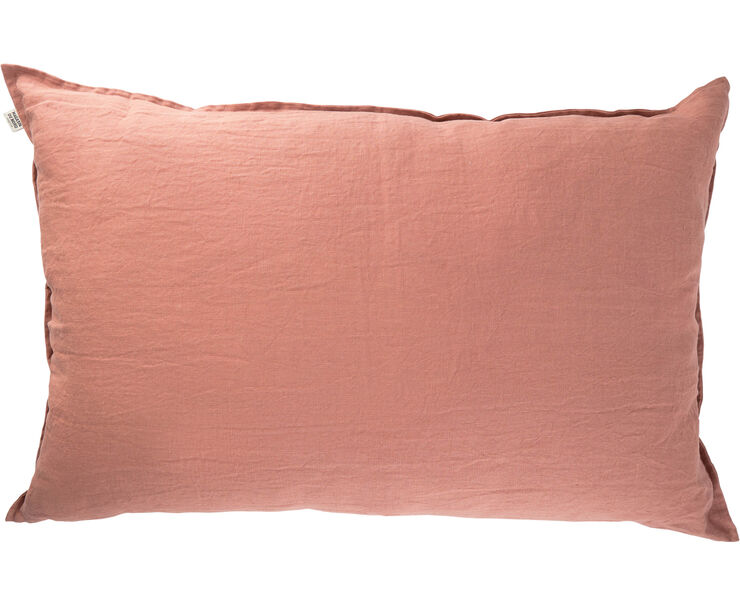 Hør gavlpude mokka mousse 60x90 cm.