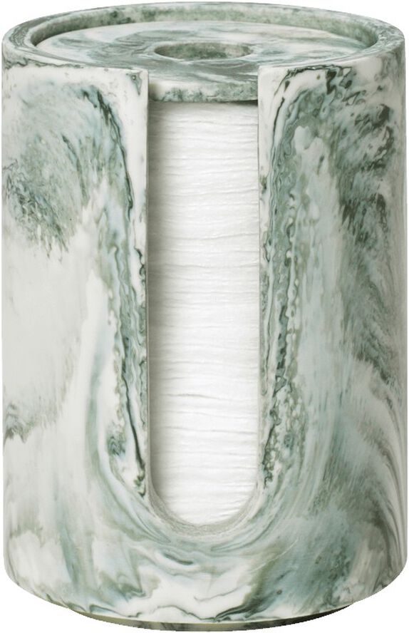Mist Cotton Pad Holder - Emerald Off-white