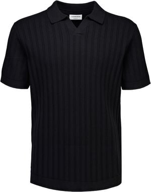 Knitted S/S v-neck polo