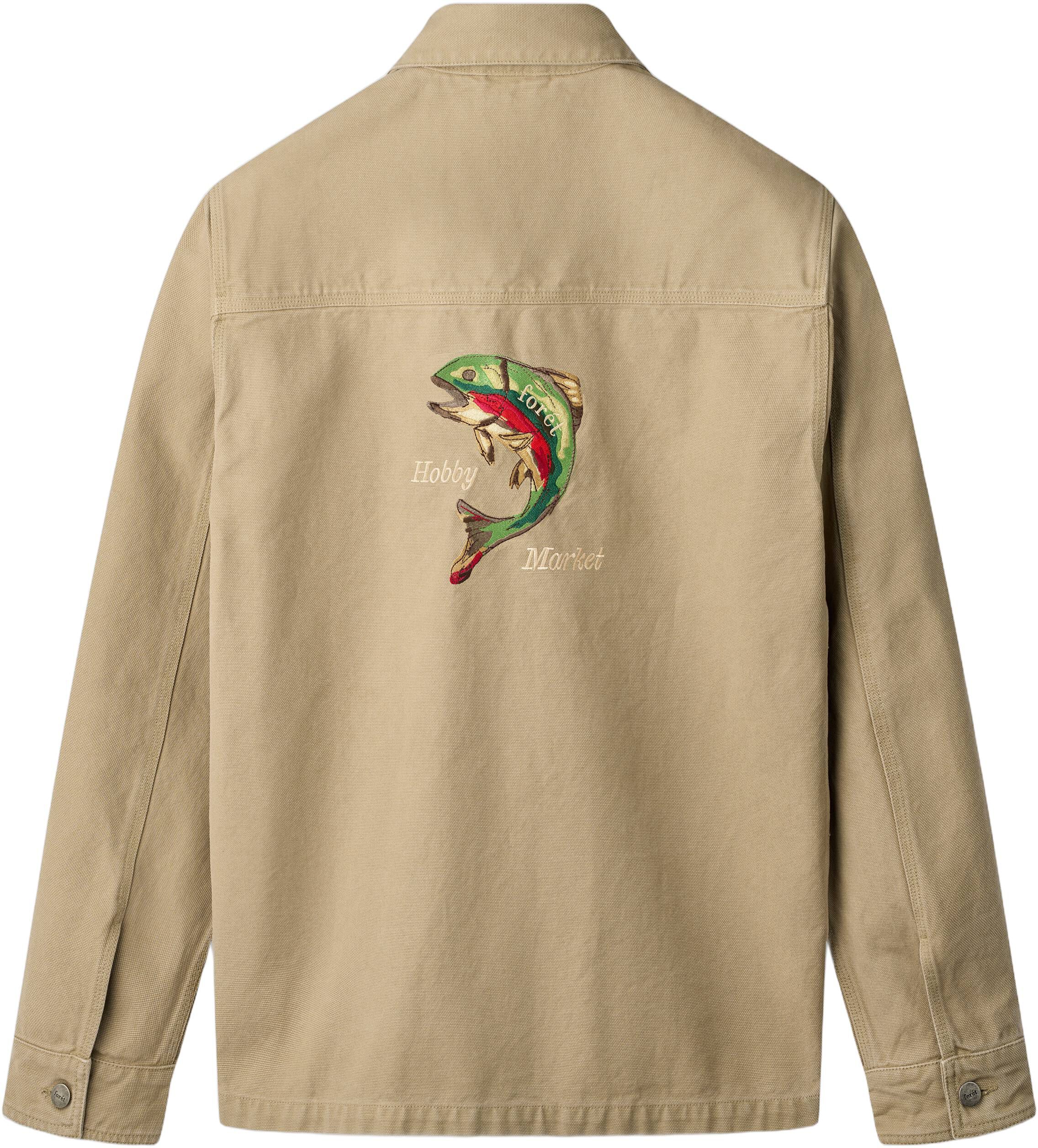 WOOD EMBROIDERY OVERSHIRT