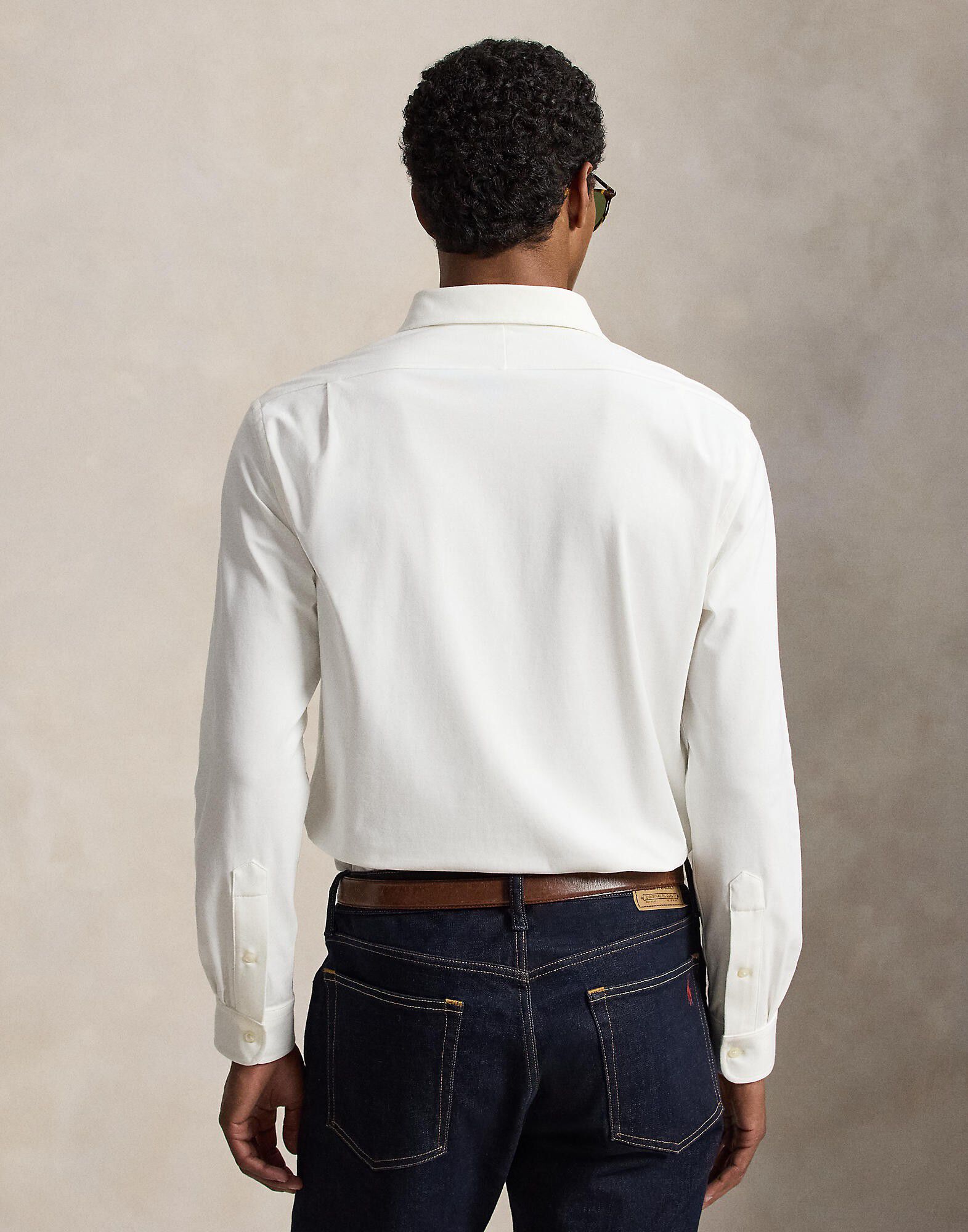 STRCH OXFORD INTRLK-KNT-SHIRT
