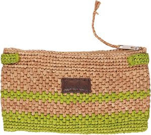 MELISO STRIPE - RAFFIA CLUTCH - H13 X W25 X D5 CM