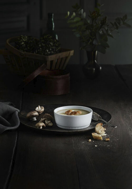 "Skål rak kant Toulouse 14 cm 0,5L Vit"