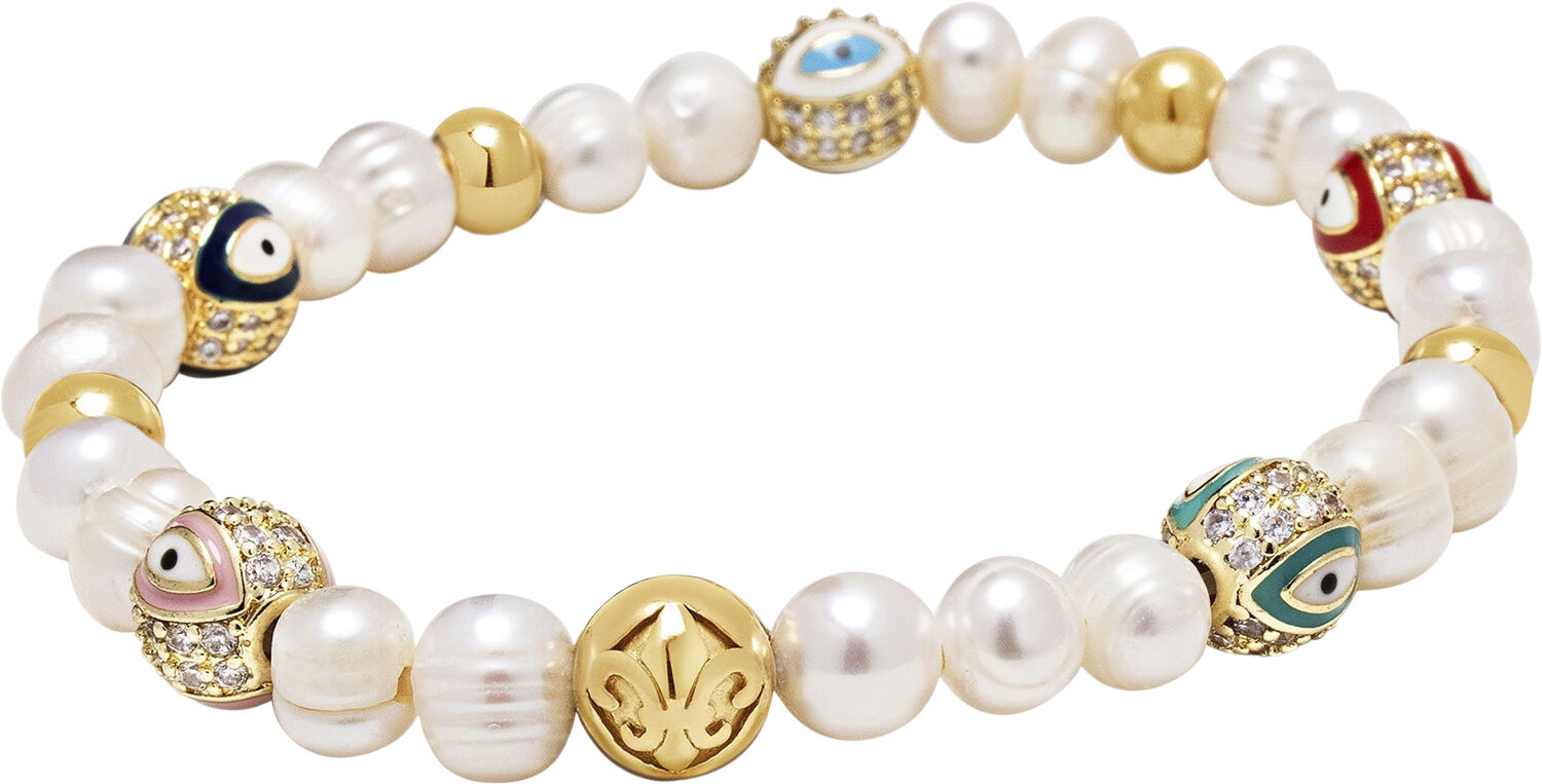 Men's Evil Eye Pearl Bracelet