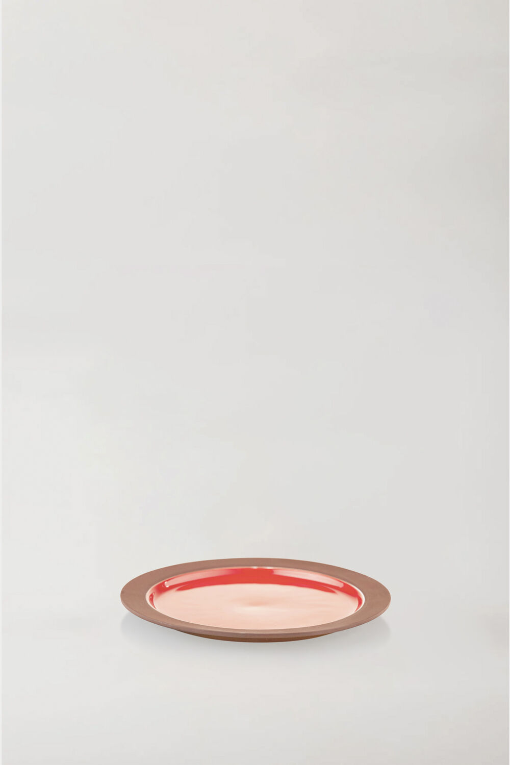 PLATE, LARGE, 2 PCS, CLAY TERRACOTTA, GLAZE RED, 25015TR